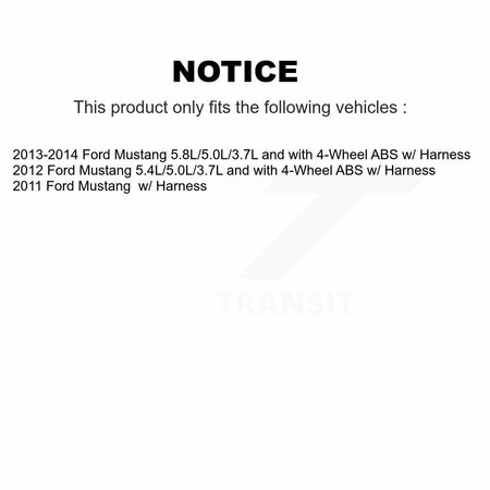 Mpulse Rear ABS Wheel Speed Sensor For Ford Mustang w Harness SEN-2ABS2981